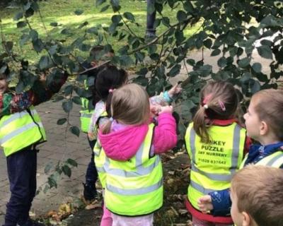 nursery-children-collecting-leaves