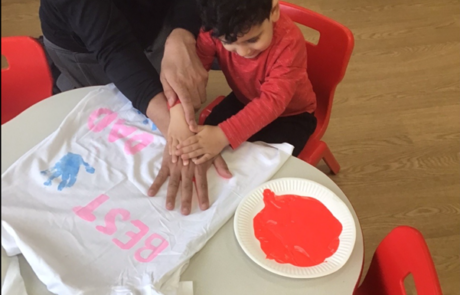 Arts and crafts making t-shirts