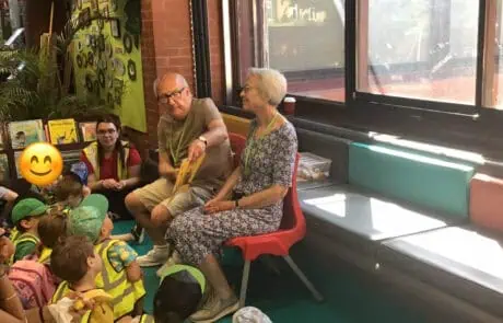Library volunteers with our preschool children